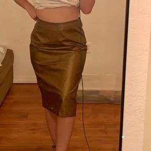 Bronze Pencil Skirt